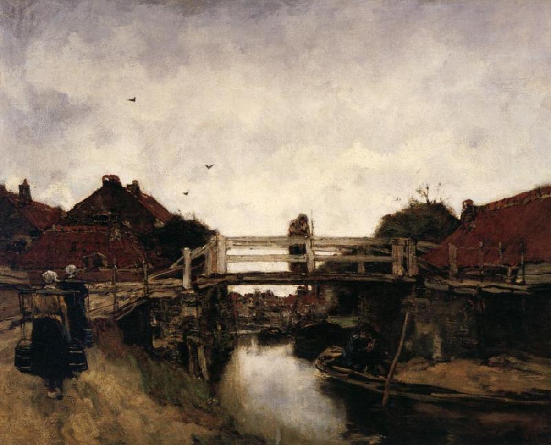 Jacobus Hendrikus Maris The Bridge oil painting image